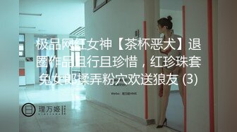 极品网红女神【茶杯恶犬】退圈作品且行且珍惜，红珍珠套兔女郎揉弄粉穴欢送狼友 (3)