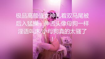 极品高颜值女神扎着双马尾被后入猛操，伸舌头像母狗一样淫语叫床 小母狗真的太骚了！