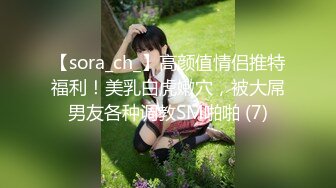 【sora_ch_】高颜值情侣推特福利！美乳白虎嫩穴，被大屌男友各种调教SM啪啪 (7)